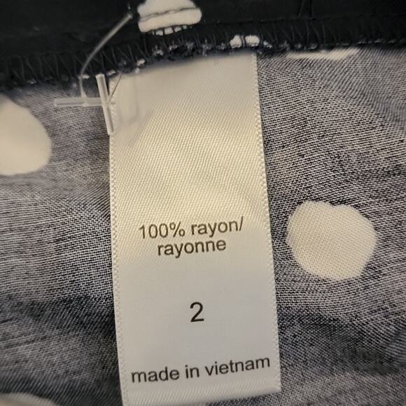 Maurices Dark Navy Rayon Dotted Pants. 2X - Picture 7 of 8